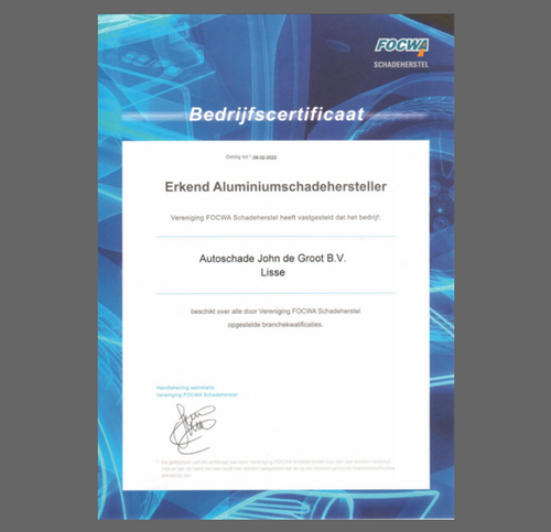 erkend aluminiumschadehersteller